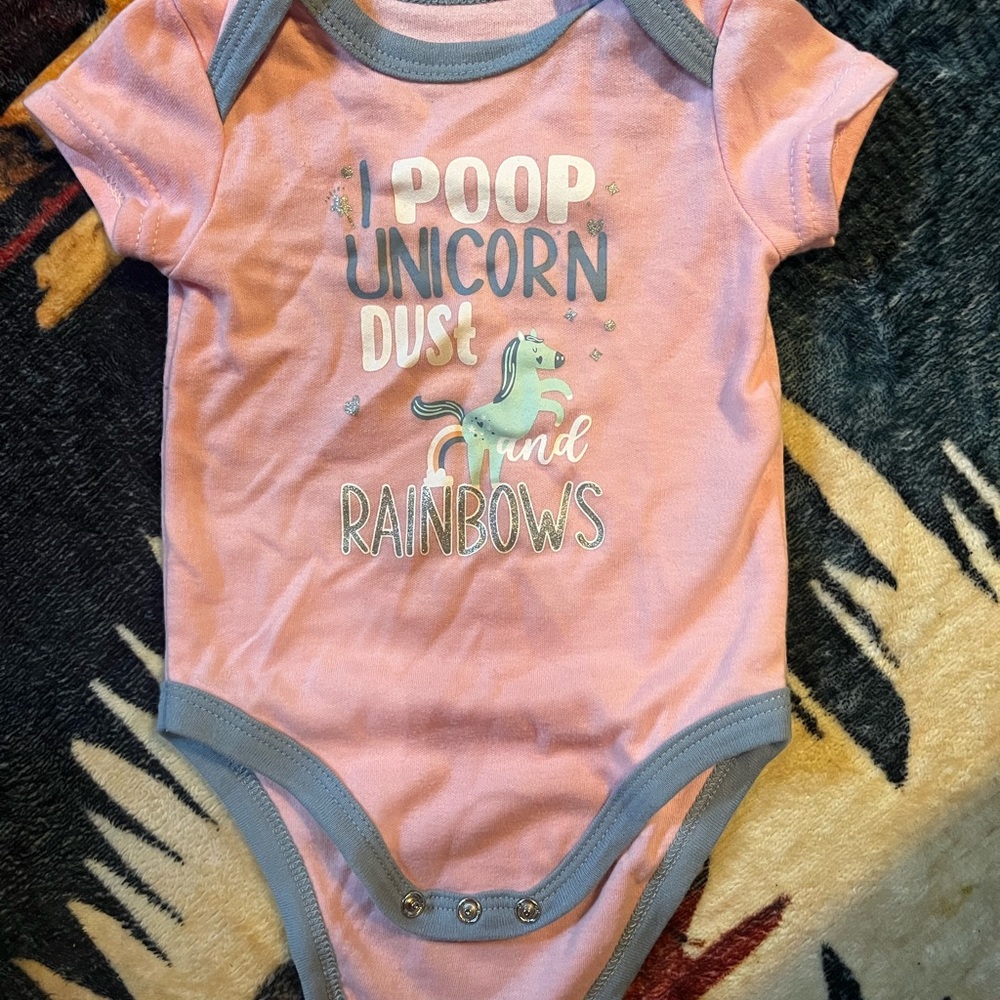 Pink Unicorn Baby Onesie